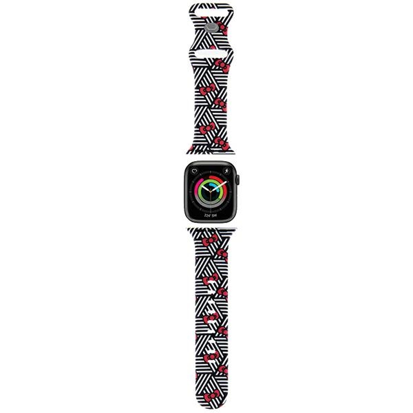 iTok webáruház - Hello Kitty Hello Kitty Silicone Bows & Stripes Apple Watch szíj 38/40/41 mm (fekete) 1 Hello Kitty Silicone Bows & Stripes Strap for Apple Watch 38/40/41mm (fekete)