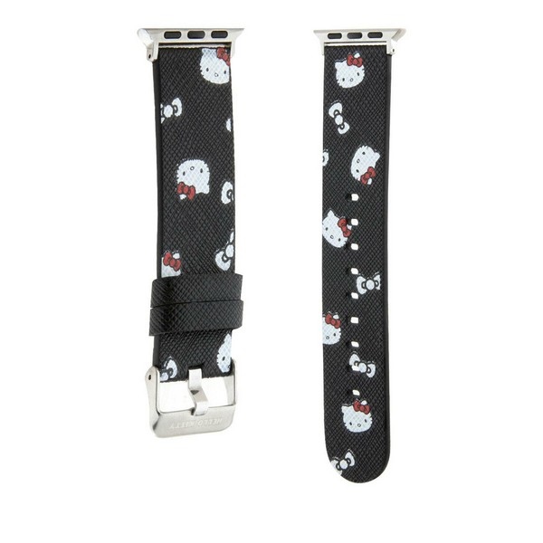 iTok webáruház - Hello Kitty Hello Kitty Heads & Bows Pattern Apple Watch szíj 38/40/41 mm (fekete) 3 Hello Kitty Heads & Bows Pattern Strap for Apple Watch 38/40/41mm (fekete)
