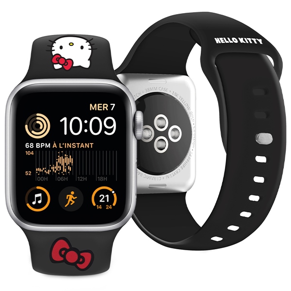 iTok webáruház - Hello Kitty Hello Kitty Silicone Kitty Head Apple Watch szíj 42/44/45/49 mm (fekete) 4 Hello Kitty Silicone Kitty Head Strap for Apple Watch 42/44/45/49mm (fekete)