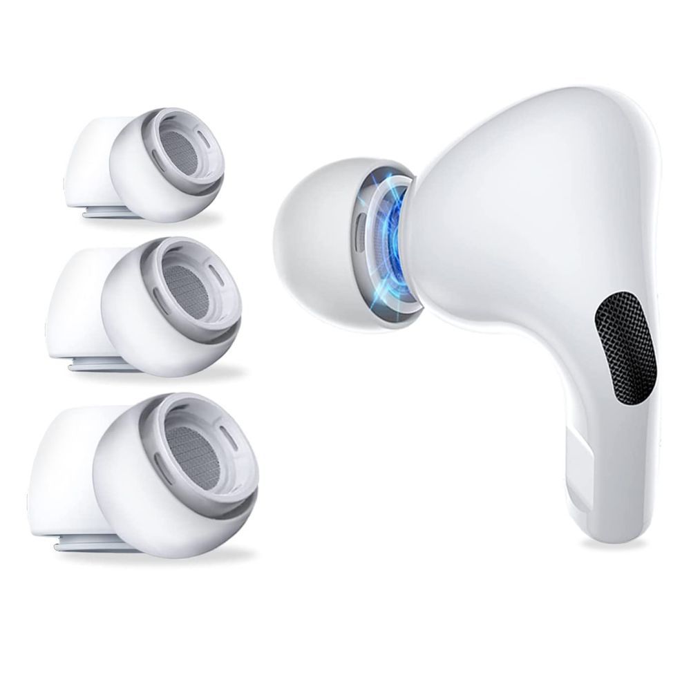 iTok webáruház - Tech-Protect Tech-Protect szilikon fülharang AirPods Pro 1 / 2 készülékhez, S / M / L, 3 db (fehér) 1 Tech-Protect Ear Tips for AirPods Pro 1 / 2 in sizes S / M / L (fehér)