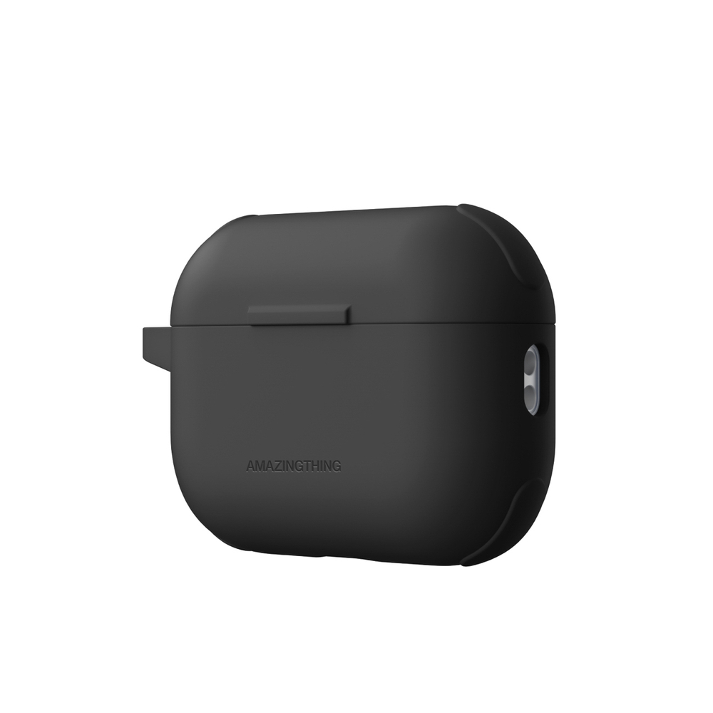 iTok webáruház - AmazingThing AmazingThing Omni Case Titan szilikon tok AirPods Pro 3-hoz (fekete) 3 AmazingThing Omni Case Titan case for AirPods Pro 3 (fekete)