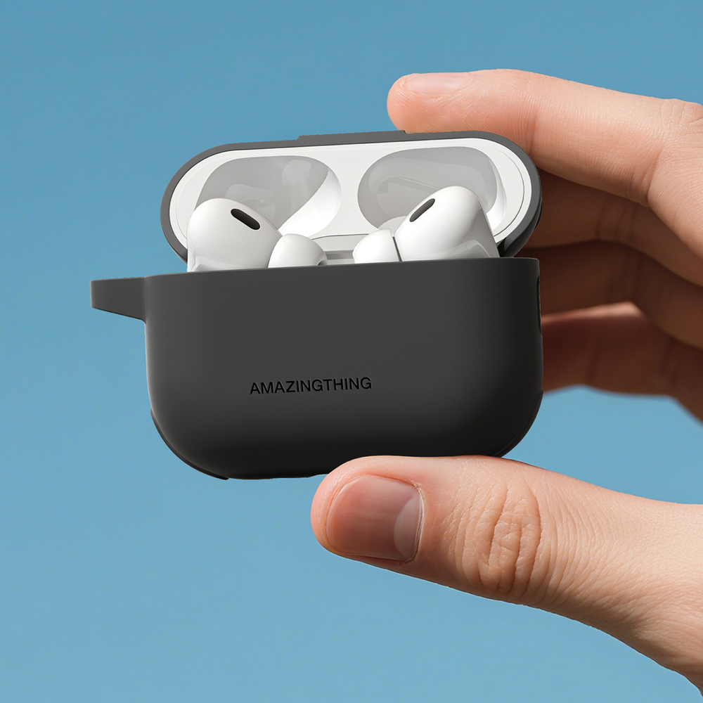 iTok webáruház - AmazingThing AmazingThing Omni Case Titan szilikon tok AirPods Pro 3-hoz (fekete) 5 AmazingThing Omni Case Titan case for AirPods Pro 3 (fekete)