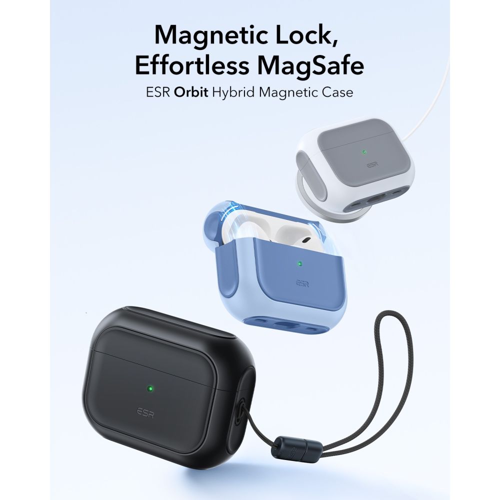iTok webáruház - ESR ESR Orbit HaloLock MagSafe tok AirPods Pro 3-hoz (fekete) 2 ESR Orbit HaloLock MagSafe case for AirPods Pro 3 (fekete)