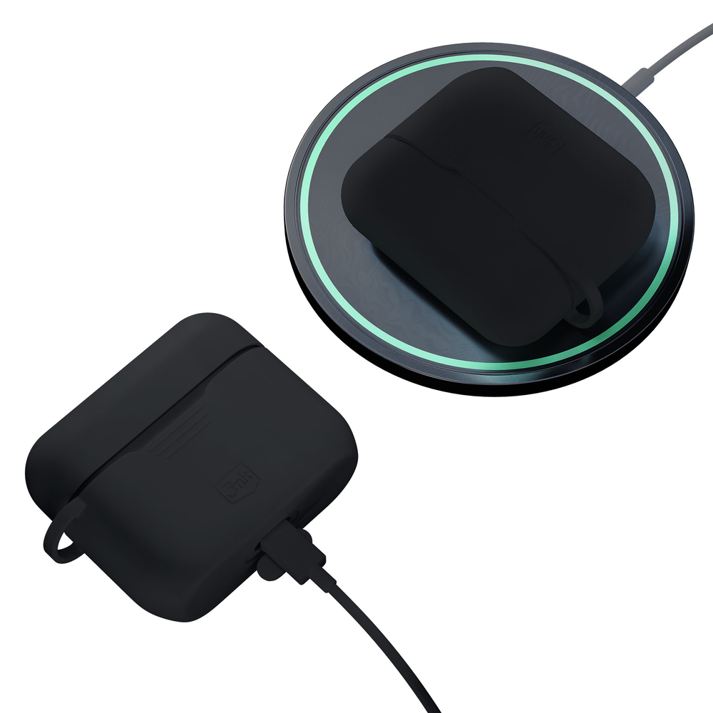 iTok webáruház - 3MK 3mk szilikon tok AirPods Pro 3-hoz (fekete) 3 3mk Silicone AirPods Case for AirPods Pro 3 (fekete)