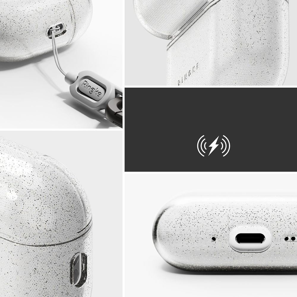 iTok webáruház - Ringke Ringke Air tok AirPods Pro 3-hoz (átlátszó csillámos) 3 Ringke Air Case for AirPods Pro 3 (átlátszó csillámos)