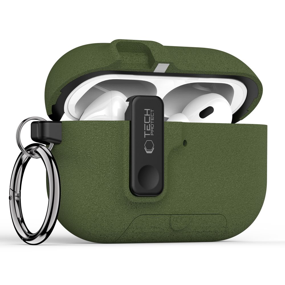 iTok webáruház - Tech-Protect Tech-Protect Slim Hook tok AirPods Pro 3-hoz (zöld) 2 Tech-Protect Slim Hook Case for AirPods Pro 3 (zöld)