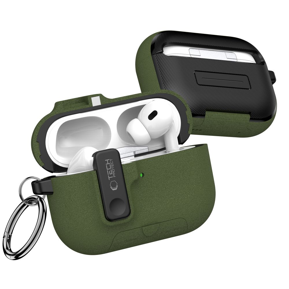 iTok webáruház - Tech-Protect Tech-Protect Slim Hook tok AirPods Pro 3-hoz (zöld) 3 Tech-Protect Slim Hook Case for AirPods Pro 3 (zöld)