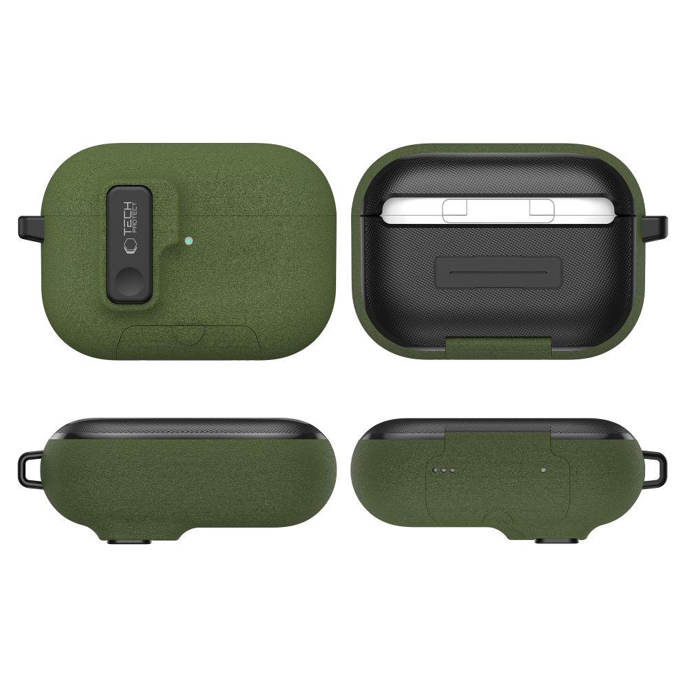 iTok webáruház - Tech-Protect Tech-Protect Slim Hook tok AirPods Pro 3-hoz (zöld) 5 Tech-Protect Slim Hook Case for AirPods Pro 3 (zöld)