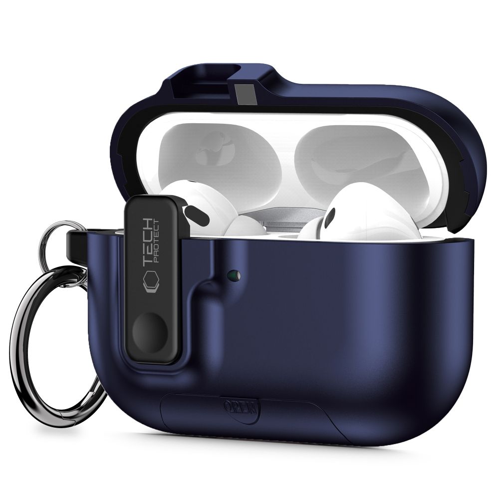 iTok webáruház - Tech-Protect Tech-Protect Slim Hook tok AirPods Pro 3-hoz (sötétkék) 1 Tech-Protect Slim Hook Case for AirPods Pro 3 (sötétkék)