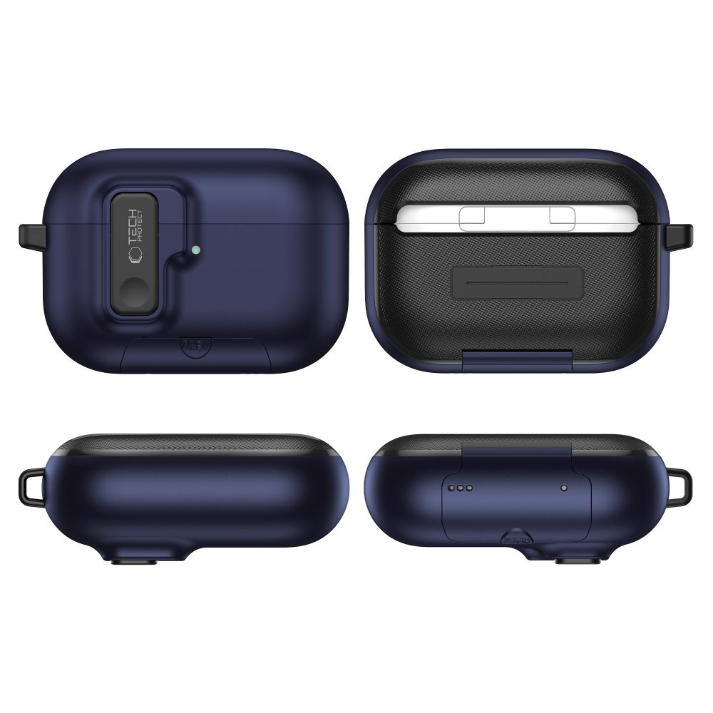 iTok webáruház - Tech-Protect Tech-Protect Slim Hook tok AirPods Pro 3-hoz (sötétkék) 5 Tech-Protect Slim Hook Case for AirPods Pro 3 (sötétkék)
