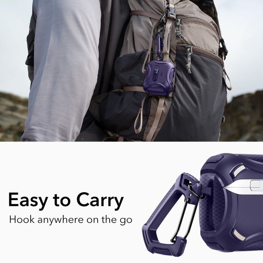 iTok webáruház - ESR ESR Cyber FlickLock MagSafe tok AirPods Pro 3-hoz (lila) 3 ESR Cyber FlickLock MagSafe Case for AirPods Pro 3 (lila)