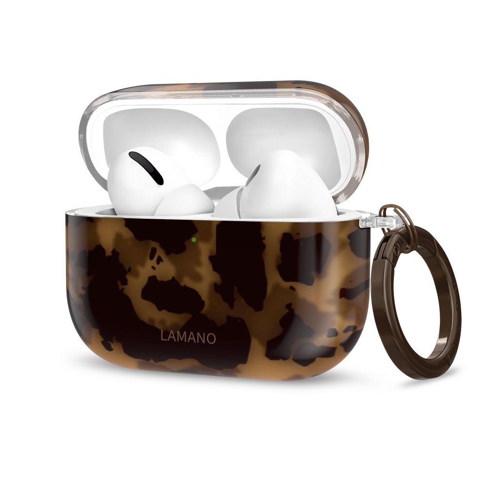 iTok webáruház - Tech-Protect Tech-Protect Lamano tok AirPods Pro 3-hoz (fekete és barna) 1 Tech-Protect Lamano case for AirPods Pro 3 (fekete és barna)