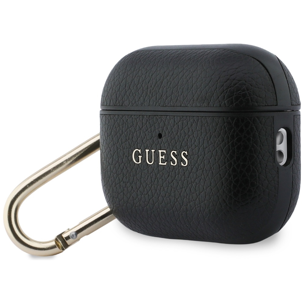 iTok webáruház - Guess Guess Grained Classic Logo case for AirPods Pro 3 (fekete) 3 Guess Grained Classic Logo case for AirPods Pro 3 (fekete)
