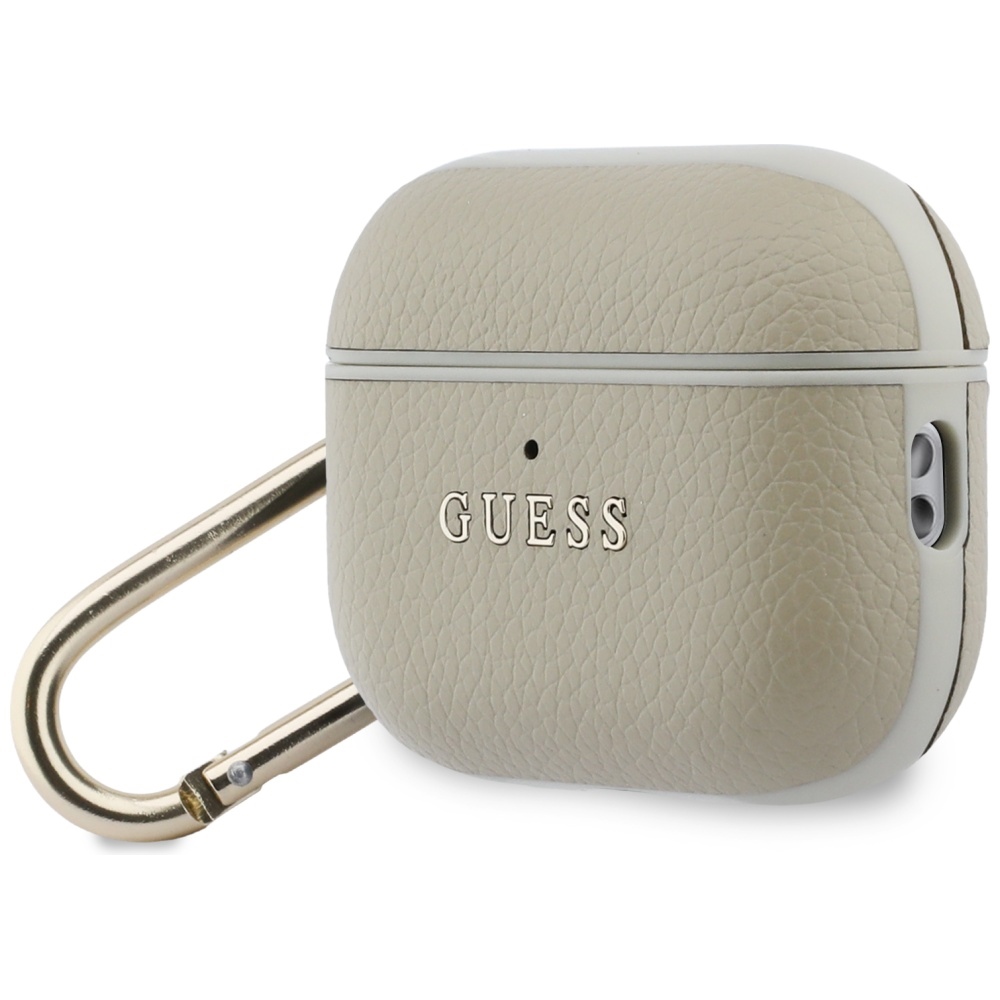 iTok webáruház - Guess Guess Grained Classic Logo Hook case for AirPods Pro 3 (arany) 3 Guess Grained Classic Logo Hook case for AirPods Pro 3 (arany)