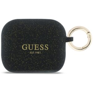 Guess Silicone Glitter Ring Case for AirPods Pro 3 (fekete)