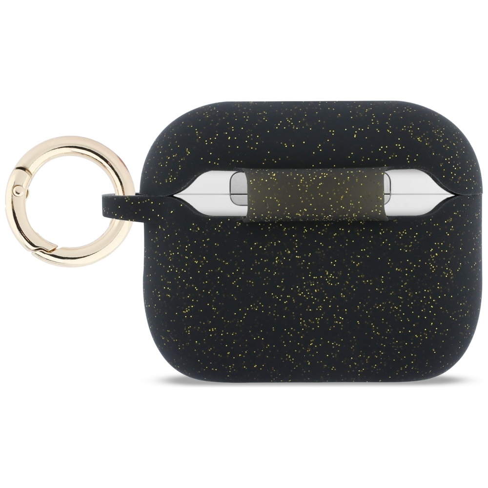 iTok webáruház - Guess Guess Silicone Glitter Ring Case for AirPods Pro 3 (fekete) 2 Guess Silicone Glitter Ring Case for AirPods Pro 3 (fekete)
