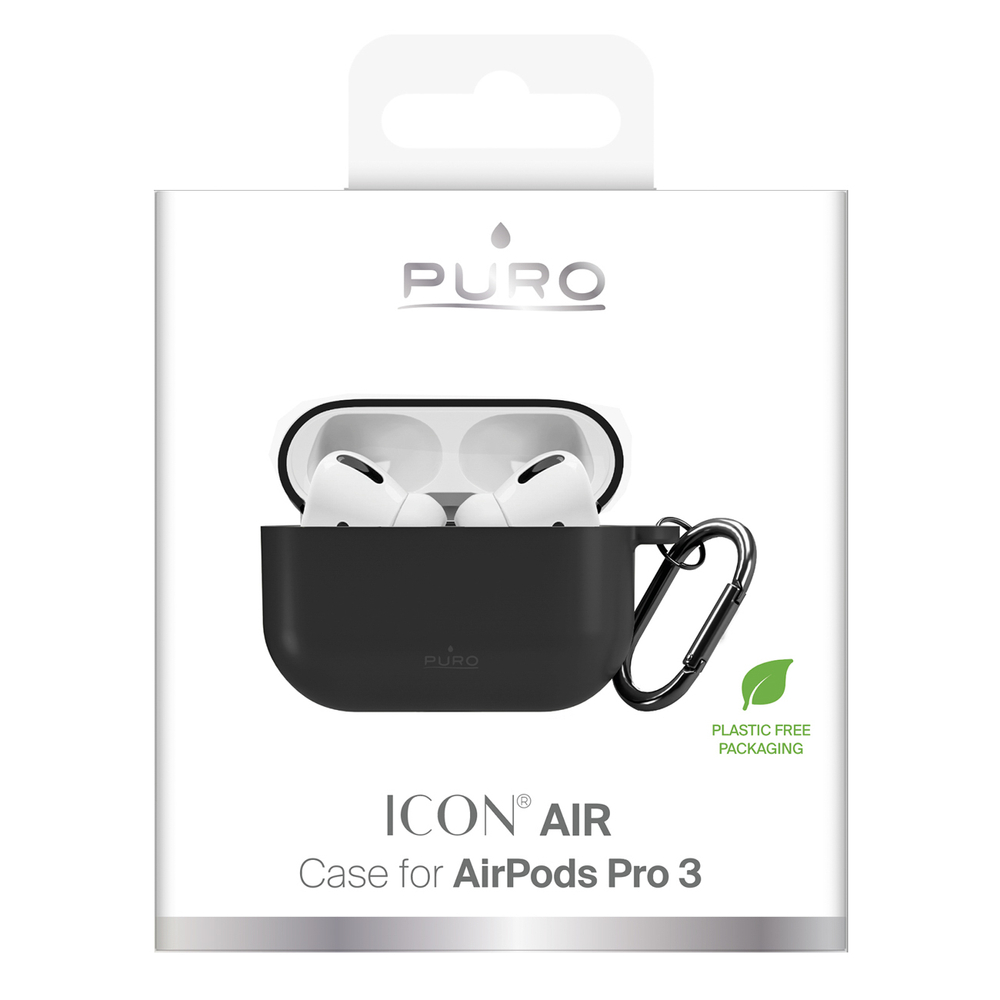 iTok webáruház - Puro Puro Icon Case for AirPods Pro 3 (fekete) 6 Puro Icon Case for AirPods Pro 3 (fekete)