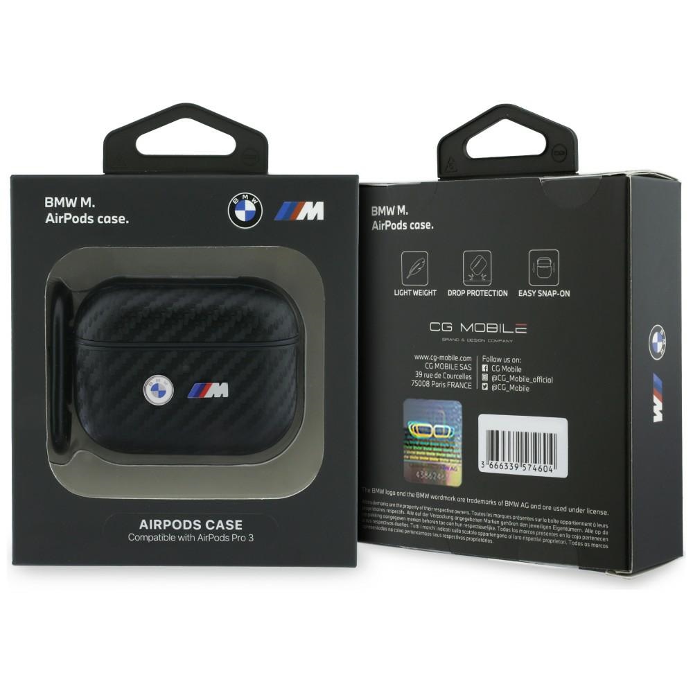 iTok webáruház - BMW BMW Carbon Metal Logo Case for AirPods Pro 3 (fekete) 4 BMW Carbon Metal Logo Case for AirPods Pro 3 (fekete)