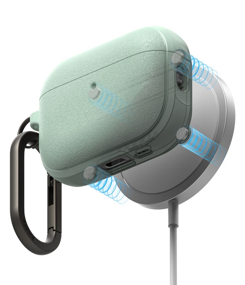 iTok webáruház - Ringke Onyx Magnetic MagSafe Case for AirPods Pro 3 (zöld) 2 Ringke Onyx Magnetic MagSafe Case for AirPods Pro 3 (zöld)