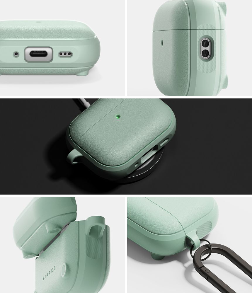 iTok webáruház - Ringke Onyx Magnetic MagSafe Case for AirPods Pro 3 (zöld) 3 Ringke Onyx Magnetic MagSafe Case for AirPods Pro 3 (zöld)