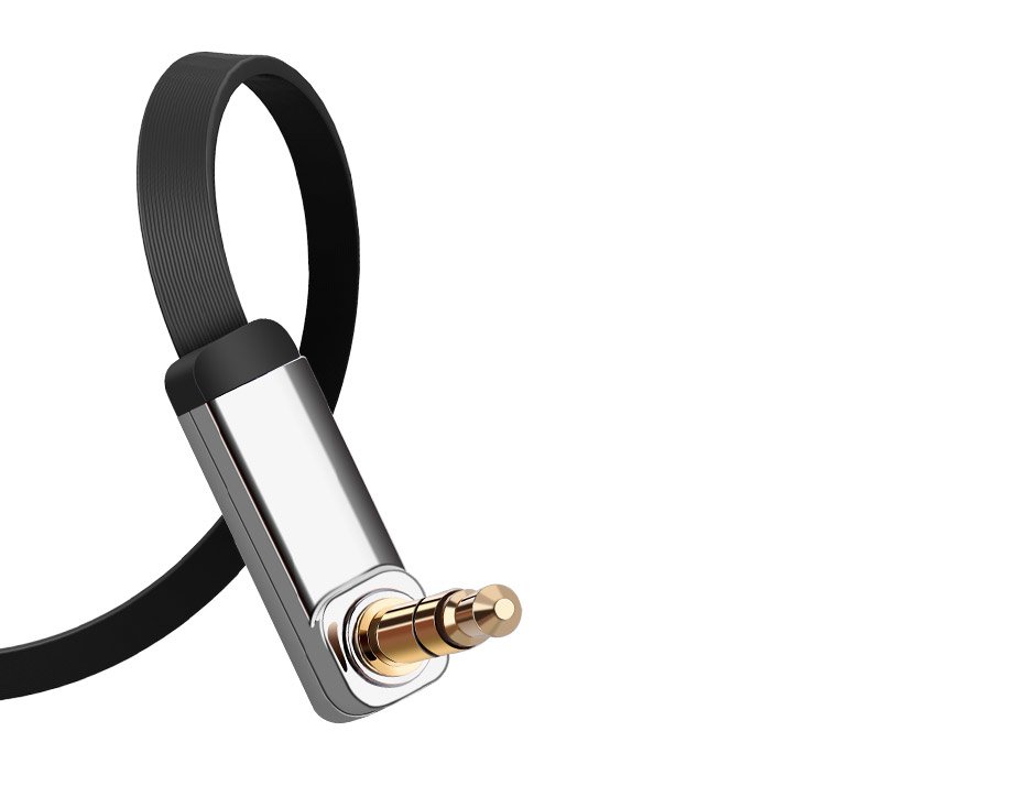 iTok webáruház - Ugreen Ugreen lapos AUX audiokábel, 3,5 mm-es mini jack, 1 m, ezüst (10597) 7 Ugreen flat cable audio cable AUX 3.5mm mini jack 1m silver (10597)