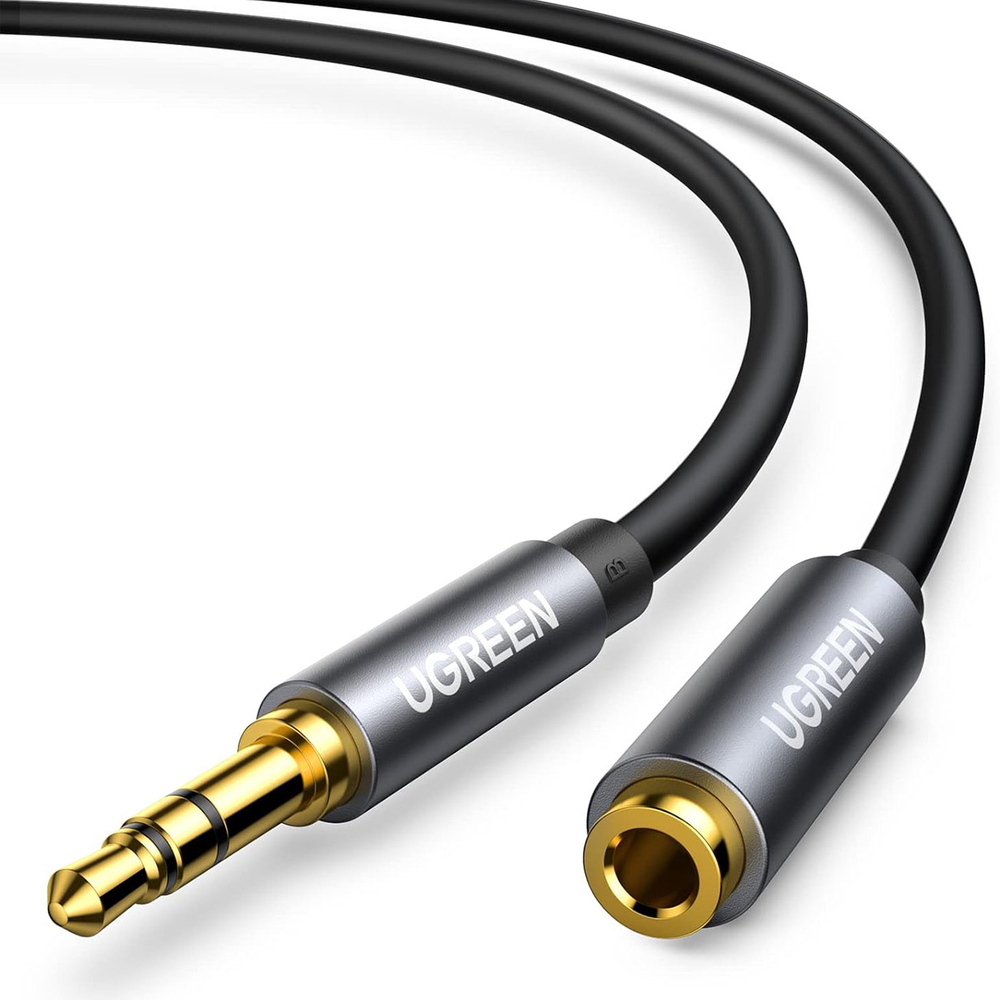 iTok webáruház - Ugreen Ugreen AV118 10592 3,5 mm-es mini jack hosszabbító kábel, 1 m (ezüst) 1 Ugreen AV118 10592 cable 3.5 mm mini jack (male) / 3.5 mm mini jack (female) 1m (ezüst)