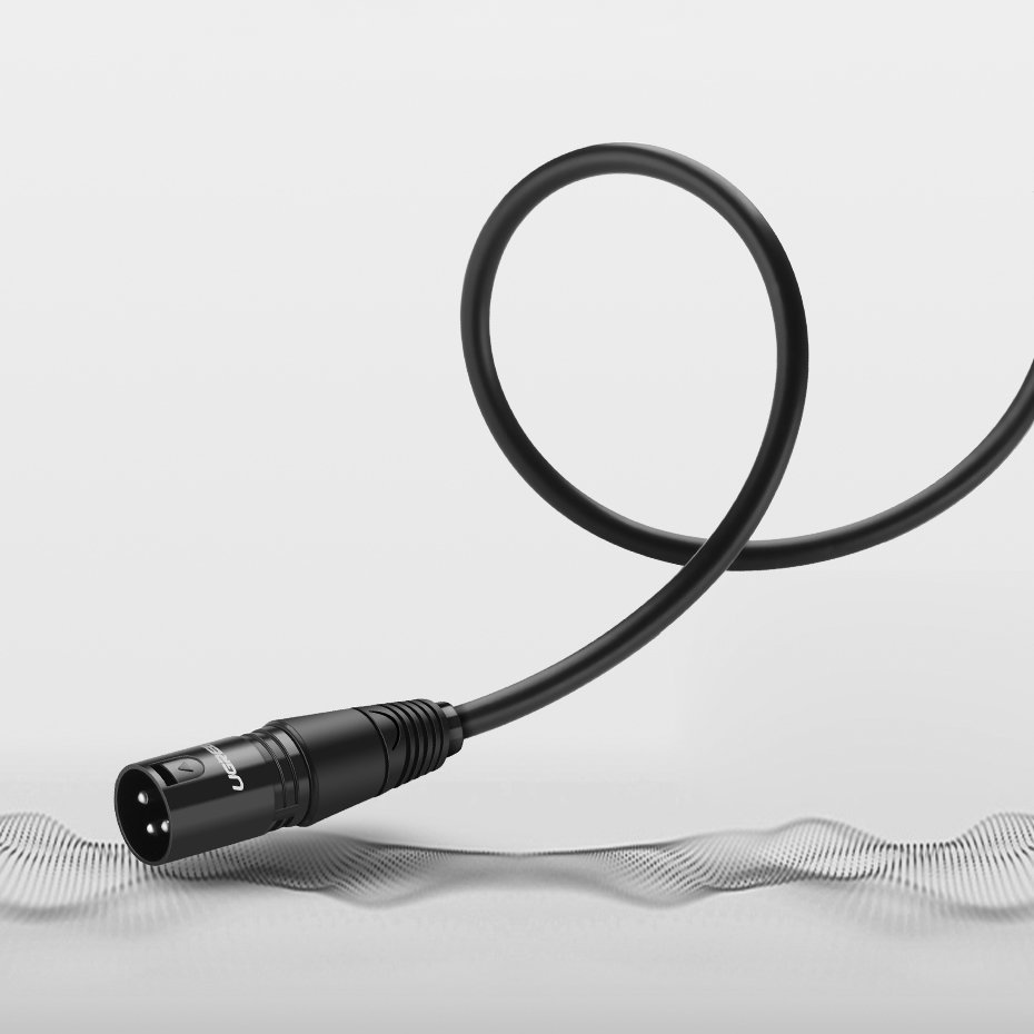 iTok webáruház - Ugreen Ugreen AV130 66717 XLR audio kábel, 2 m (fekete) 7 Ugreen AV130 66717 audio XLR (female) - XLR (male) cable for microphone / amplifier 2m (fekete)