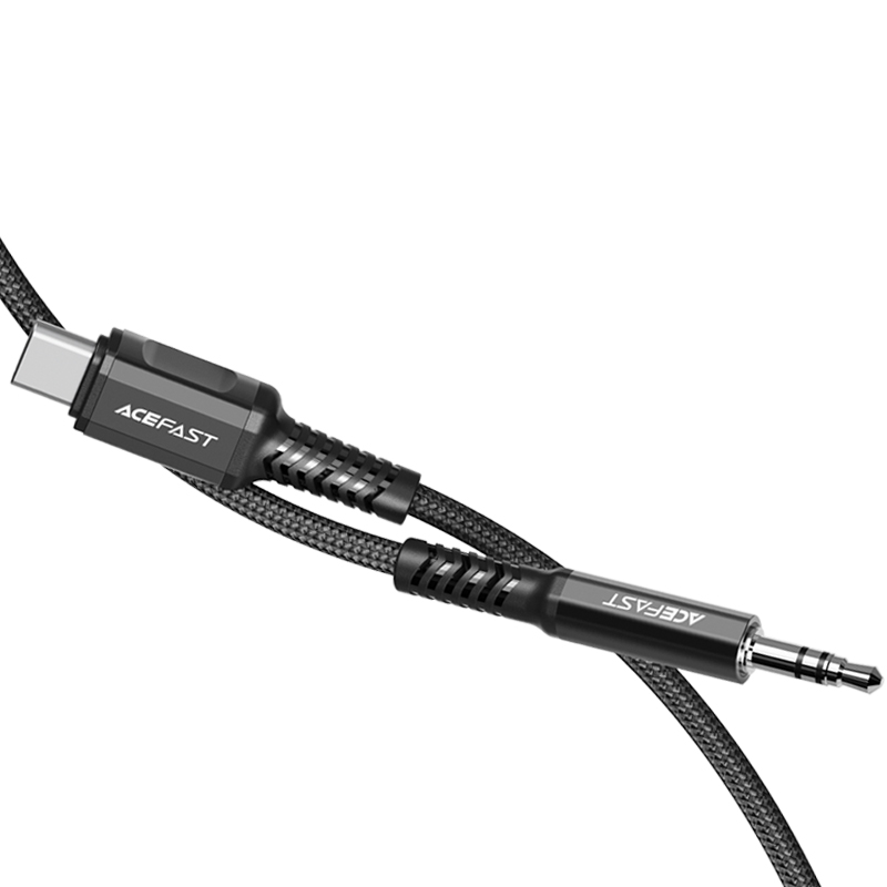 iTok webáruház - Acefast C1-08 USB-C – 3,5 mm AUX audiokábel, 1,2 m (fekete) 3 Acefast audio cable USB Type C (fekete)