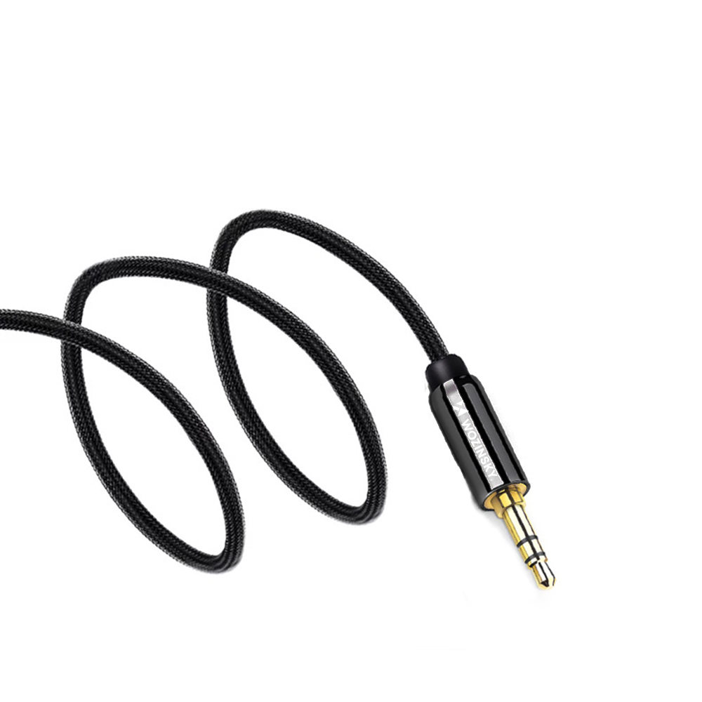 iTok webáruház - Wozinsky Wozinsky 5 m-es mini jack AUX-hosszabbító kábel, fekete 4 Wozinsky mini jack extension cable (female-male) AUX extension 5 m black