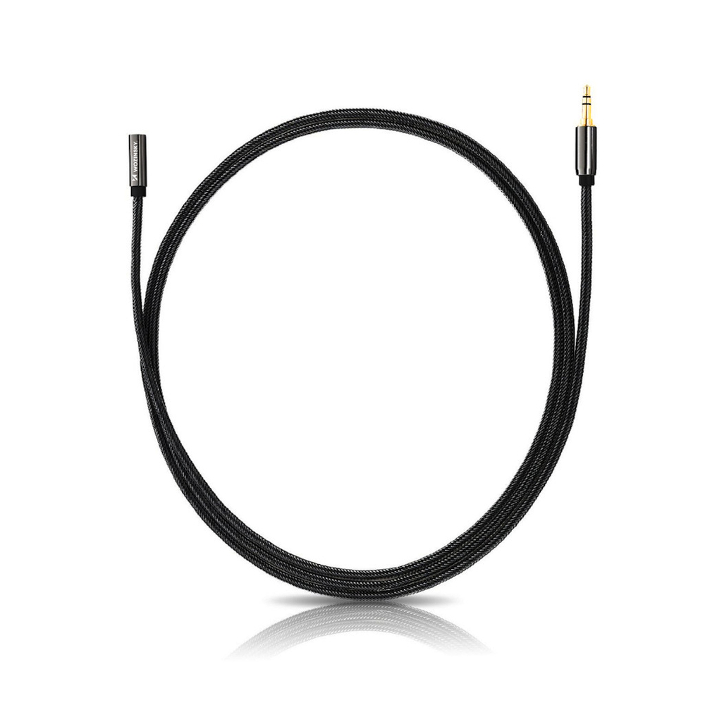 iTok webáruház - Wozinsky Wozinsky 5 m-es mini jack AUX-hosszabbító kábel, fekete 8 Wozinsky mini jack extension cable (female-male) AUX extension 5 m black
