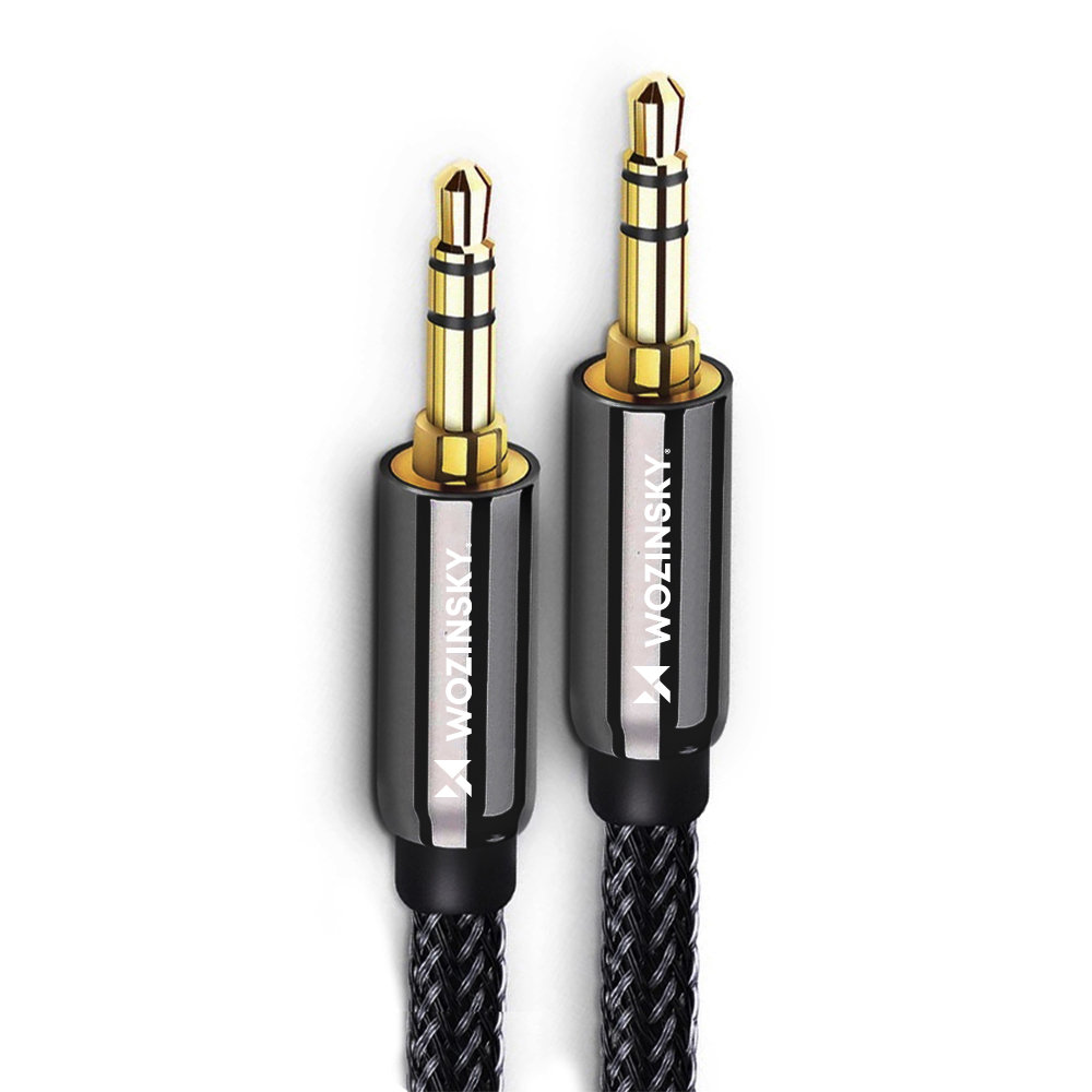 iTok webáruház - Wozinsky Wozinsky univerzális AUX kábel, 2× 3,5 mm-es mini jack, 1,5 m, fekete 2 Wozinsky universal mini jack cable 2x AUX cable 1.5 m black