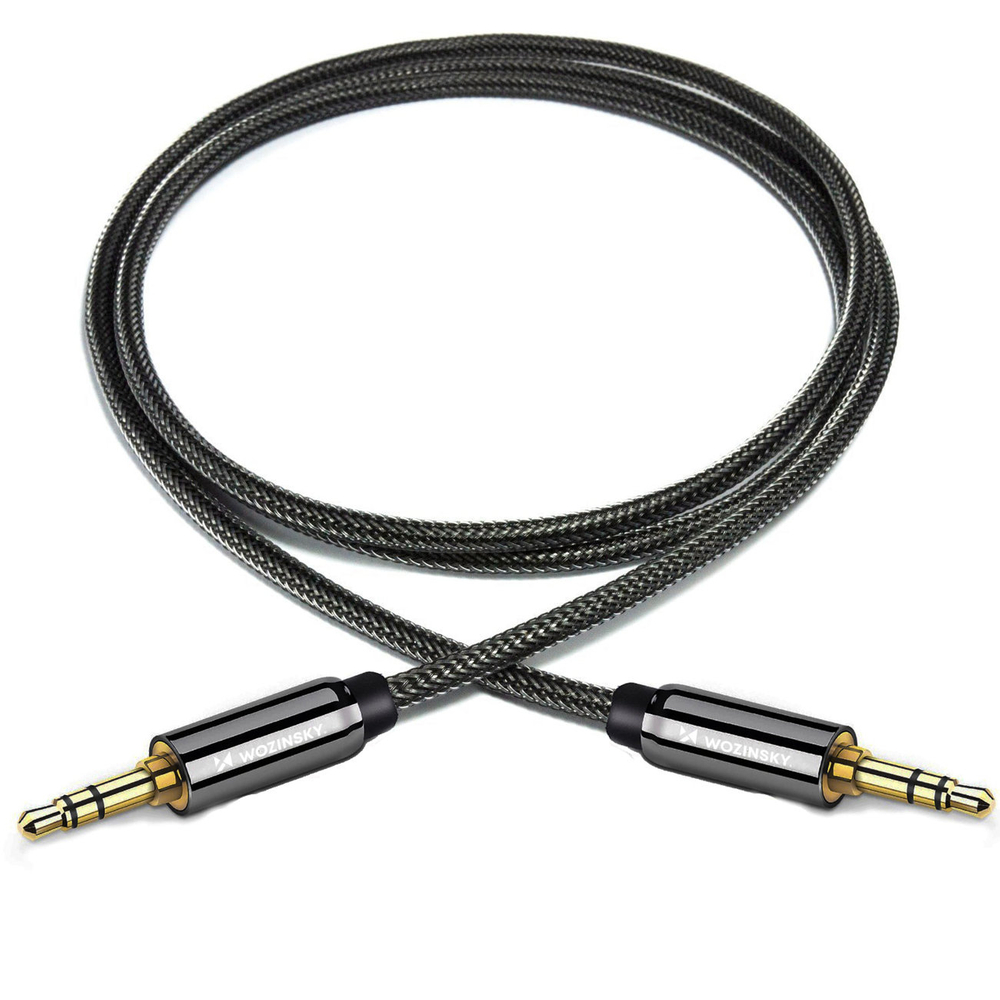 iTok webáruház - Wozinsky Wozinsky univerzális AUX kábel, 2× 3,5 mm-es mini jack, 1,5 m, fekete 4 Wozinsky universal mini jack cable 2x AUX cable 1.5 m black