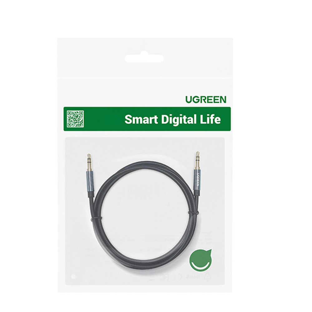 iTok webáruház - Ugreen Ugreen AV112 AUX audiokábel, 3,5 mm-es mini jack, 1 m, kék 5 Ugreen AUX audio cable straight minijack 3.5 mm 1m blue (AV112)