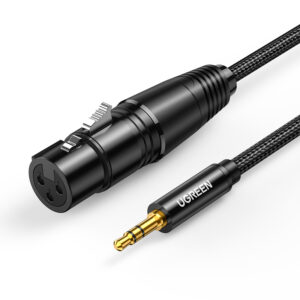 Ugreen AV182 audio kábel, 3,5 mm mini jack – XLR, 1 m (fekete)