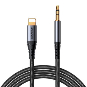 Joyroom Audio Transfer Series SY-A06 Lightning–mini jack 3,5 mm kábel 1,2 m (fekete)