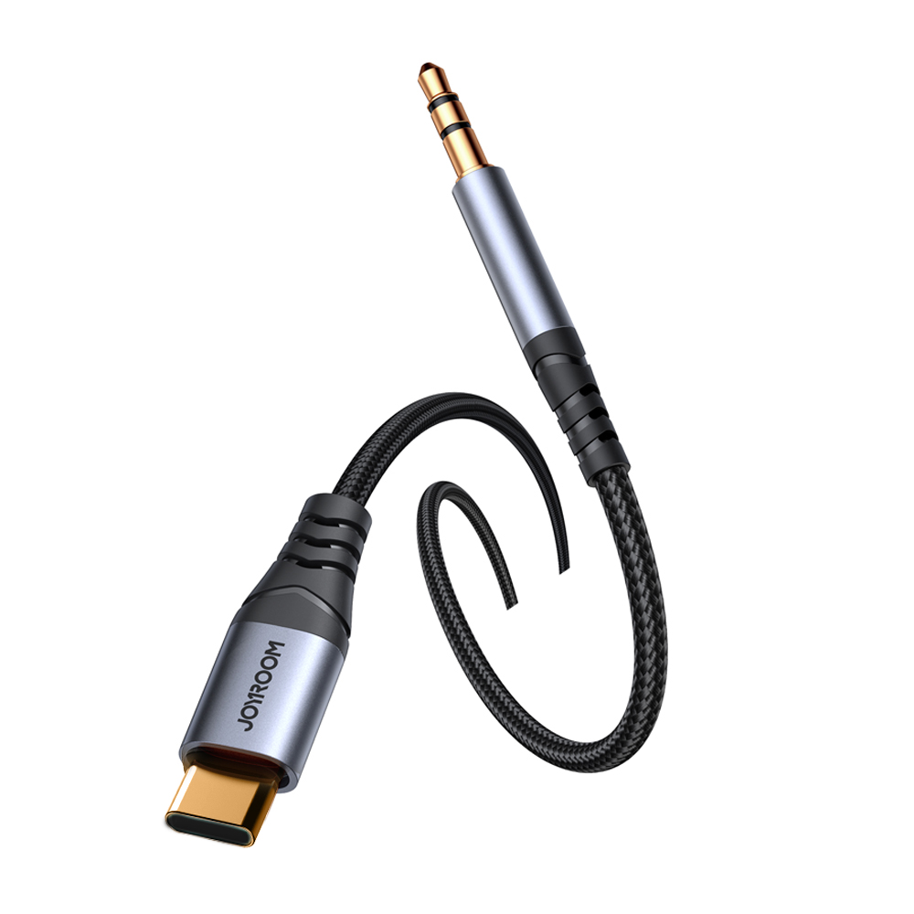 iTok webáruház - Joyroom Joyroom Audio Transfer Series SY-A07 AUX–USB-C kábel 1,2 m (fekete) 3 Joyroom Audio Transfer Series SY-A07 Mini Jack 3.5mm/USB-C Cable 1.2m (fekete)
