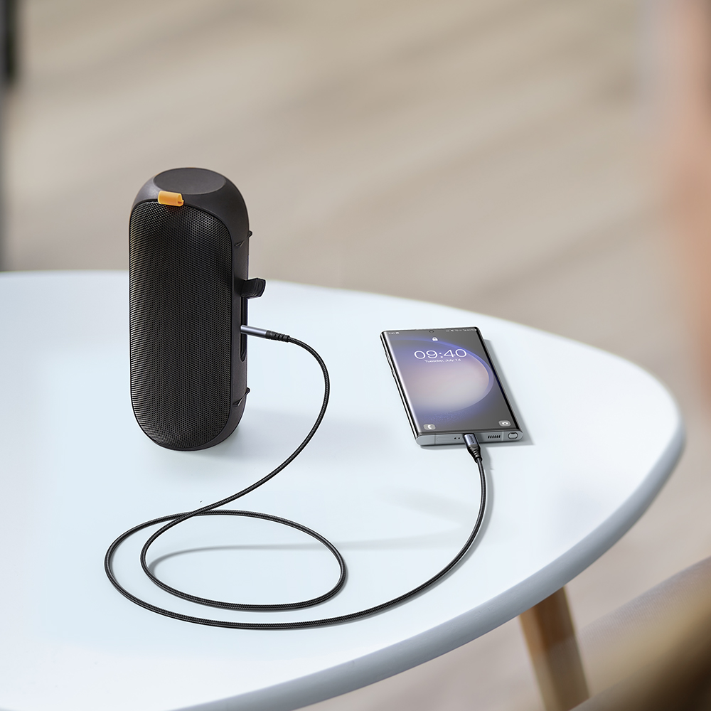 iTok webáruház - Joyroom Joyroom Audio Transfer Series SY-A07 AUX–USB-C kábel 1,2 m (fekete) 8 Joyroom Audio Transfer Series SY-A07 Mini Jack 3.5mm/USB-C Cable 1.2m (fekete)
