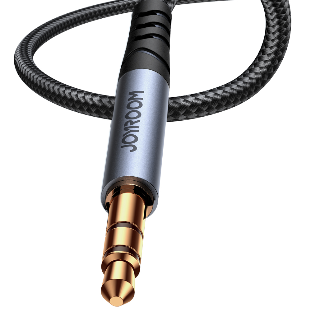 iTok webáruház - Joyroom Joyroom SY-A08 AUX sztereó audiokábel, 3,5 mm, 1,2 m, fekete 3 Joyroom stereo audio cable AUX 3.5 mm mini jack 1.2m black (SY-A08)