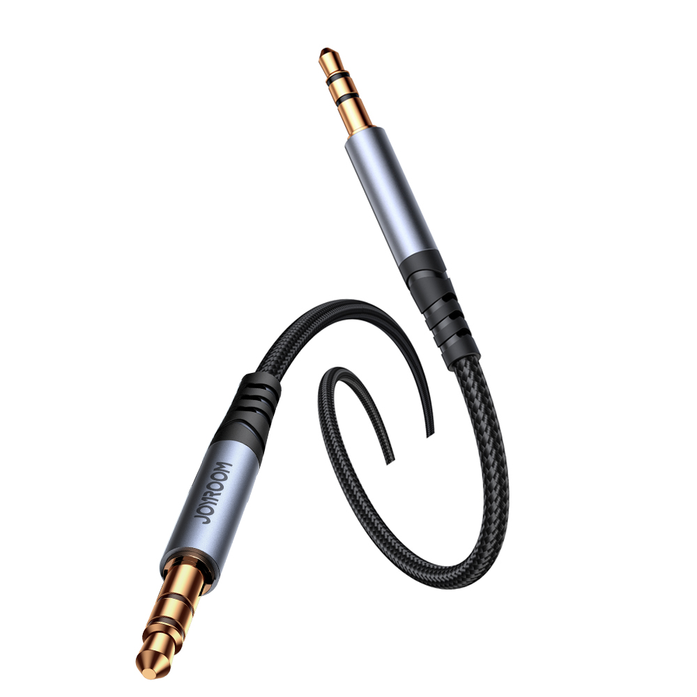 iTok webáruház - Joyroom Joyroom SY-A08 AUX sztereó audiokábel, 3,5 mm, 1,2 m, fekete 7 Joyroom stereo audio cable AUX 3.5 mm mini jack 1.2m black (SY-A08)