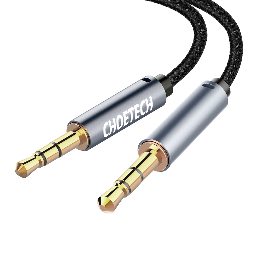 iTok webáruház - Choetech Choetech AUX002 AUX-kábel, 3,5 mm-es mini jack dugó-dugó, 1,2 m (fekete) 2 Choetech AUX002 cable mini jack 3.5mm (male) / mini jack 3.5mm (male) 1.2m (fekete)