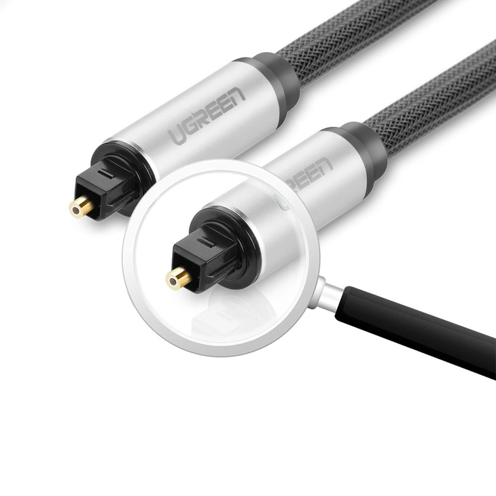 iTok webáruház - Ugreen Ugreen AV108 10540 Toslink/SPDIF optikai kábel, 2 m (szürke) 3 Ugreen AV108 10540 optical Toslink/SPDIF cable 2m (szürke)