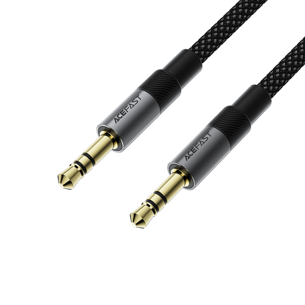 iTok webáruház - Acefast J10 AUX kábel mini jack 3,5 mm, 1 m (fekete) 2 Acefast J10 AUX cable mini jack 3.5mm 1m (fekete)