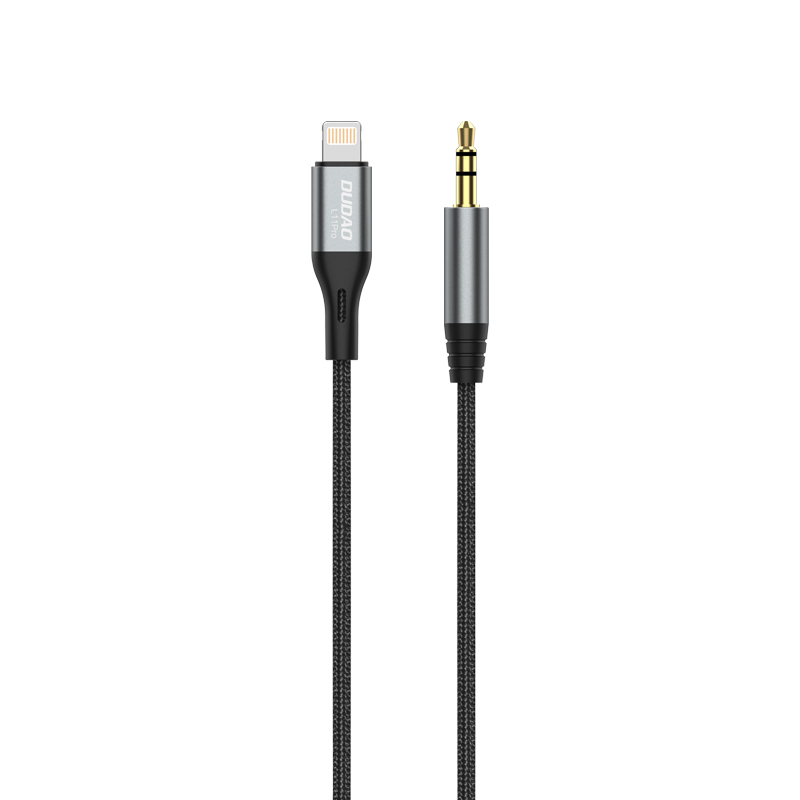 iTok webáruház - Dudao Dudao Lightning–3,5 mm-es mini jack audiókábel, 1 m, szürke (L11PRO) 2 Dudao Lightning to mini jack 3.5mm audio cable 1m gray (L11PRO)