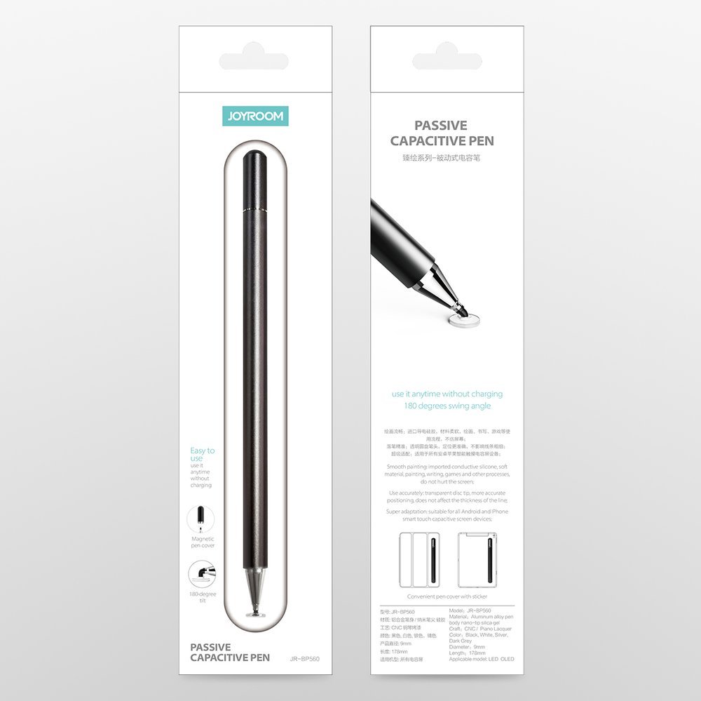iTok webáruház - Joyroom Joyroom JR-BP560 kapacitív érintőceruza, fehér 5 Joyroom excellent series passive capacitive stylus pen white (JR-BP560)
