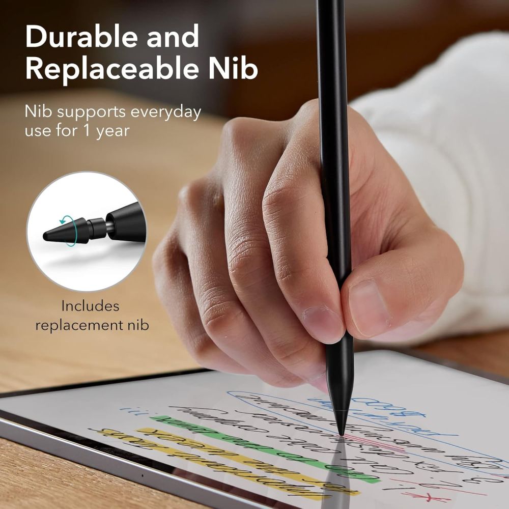 iTok webáruház - ESR ESR Digital+ mágneses érintőceruza iPadhez (fekete) 8 ESR Digital+ Magnetic Stylus Pen for iPad (fekete)