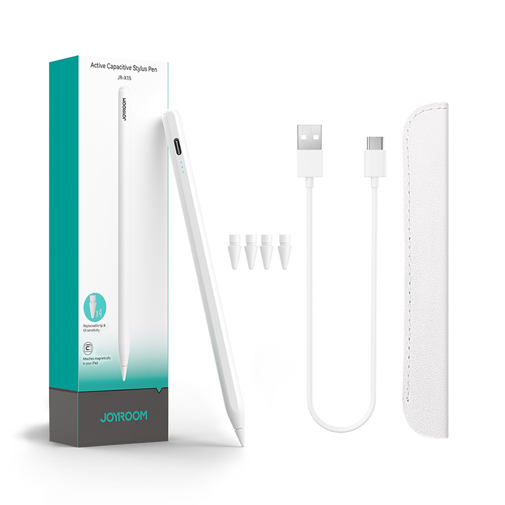 iTok webáruház - Joyroom Joyroom JR-X15 aktív érintőceruza USB-C töltéssel (fehér) 4 Joyroom JR-X15 active stylus 130mAh USB-C (fehér)