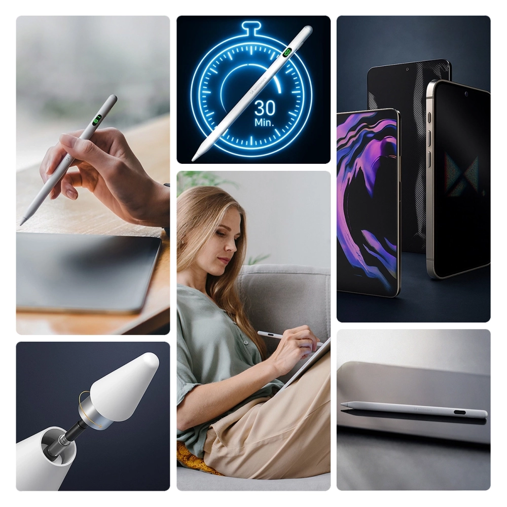 iTok webáruház - Wozinsky Wozinsky W2268YAS univerzális aktív érintőceruza (fehér) 2 Wozinsky Stylus Universal Active Stylus (Android and iOS) (fehér)
