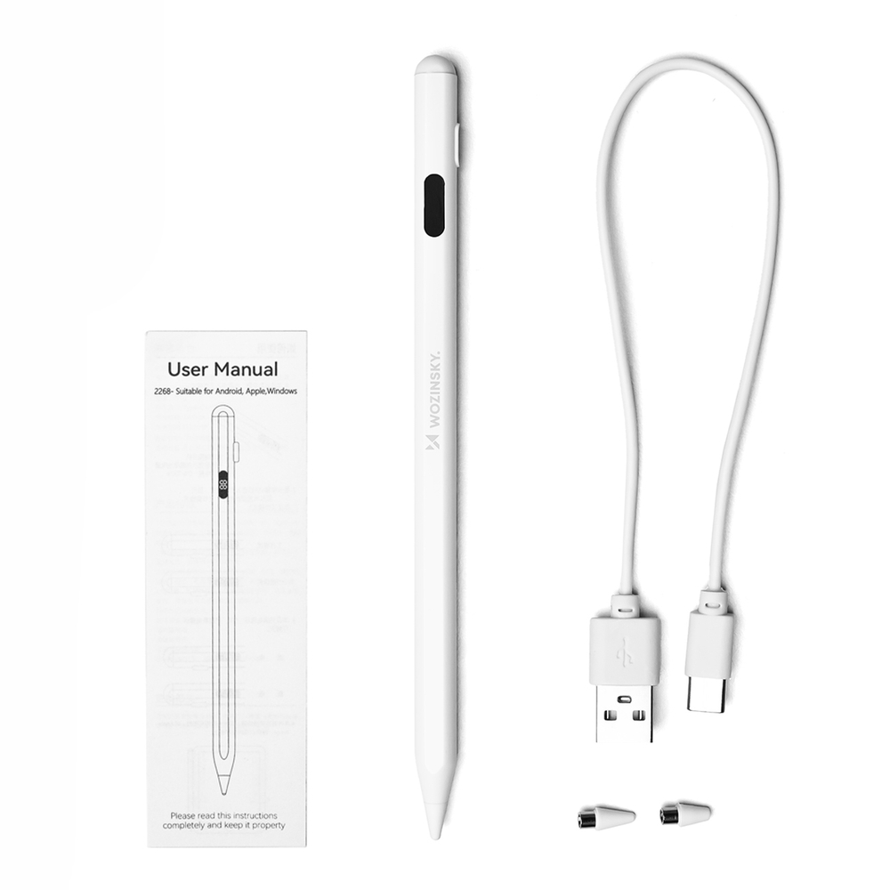 iTok webáruház - Wozinsky Wozinsky W2268YAS univerzális aktív érintőceruza (fehér) 3 Wozinsky Stylus Universal Active Stylus (Android and iOS) (fehér)