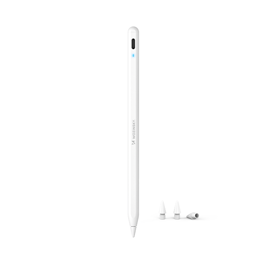 iTok webáruház - Wozinsky Wozinsky WRA-08 érintőceruza iPadhez, USB-C gyorstöltéssel (fehér) 2 Wozinsky WRA-08 Stylus for iPad USB-C Fast Charging (fehér)