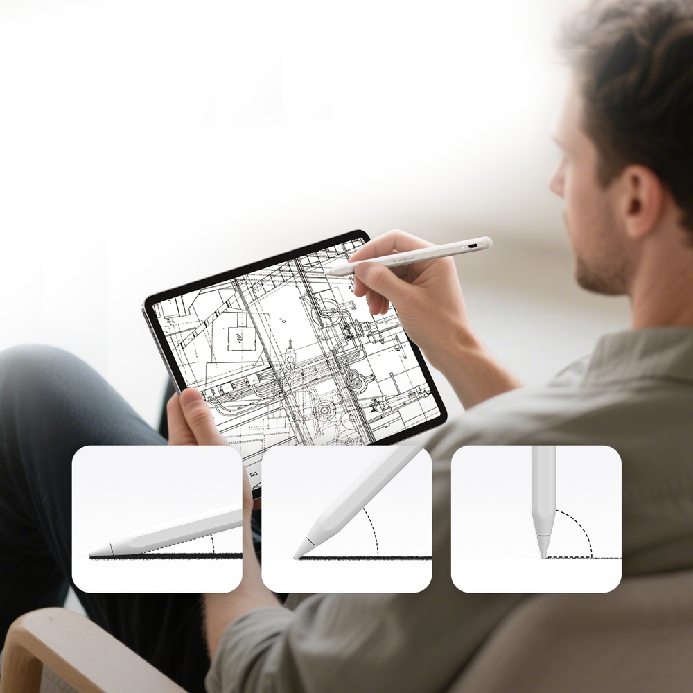 iTok webáruház - Wozinsky Wozinsky WRA-08 érintőceruza iPadhez, USB-C gyorstöltéssel (fehér) 6 Wozinsky WRA-08 Stylus for iPad USB-C Fast Charging (fehér)